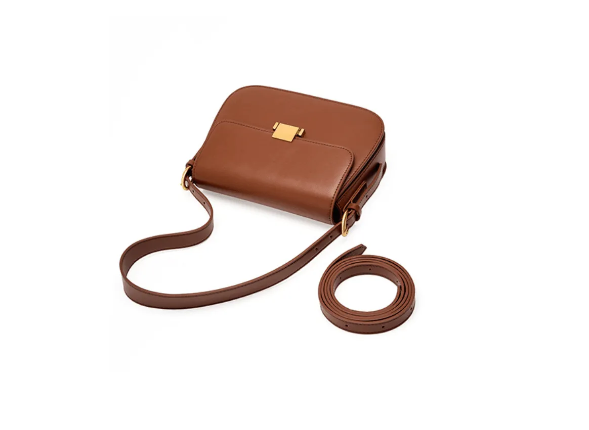 Women Organ Bag Split Cow Leather Crossbody Shoulder Bags