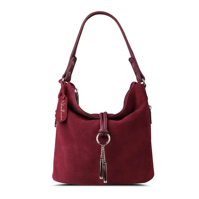 Women Split Leather Shoulder Bag