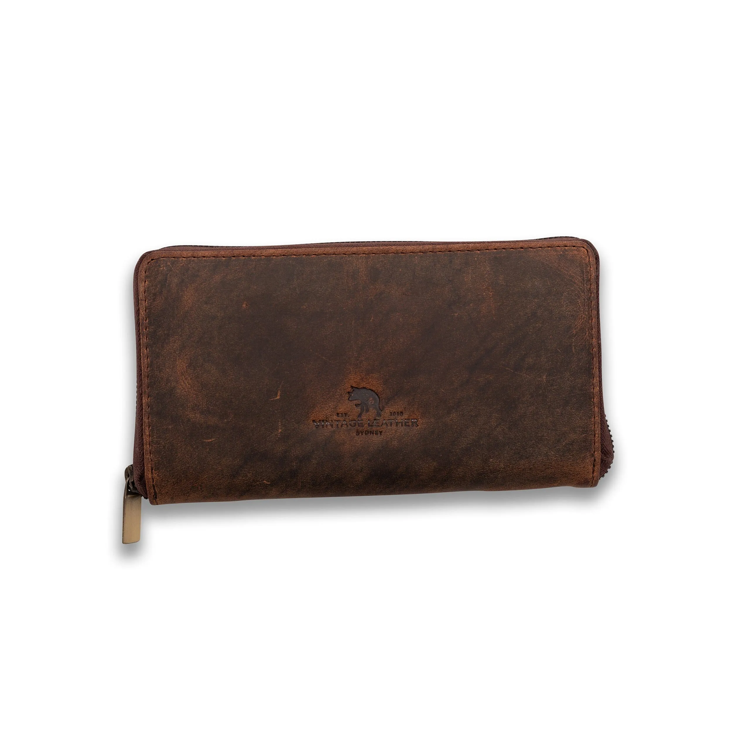 Womens Leather Zip Around Wallet | Candice 