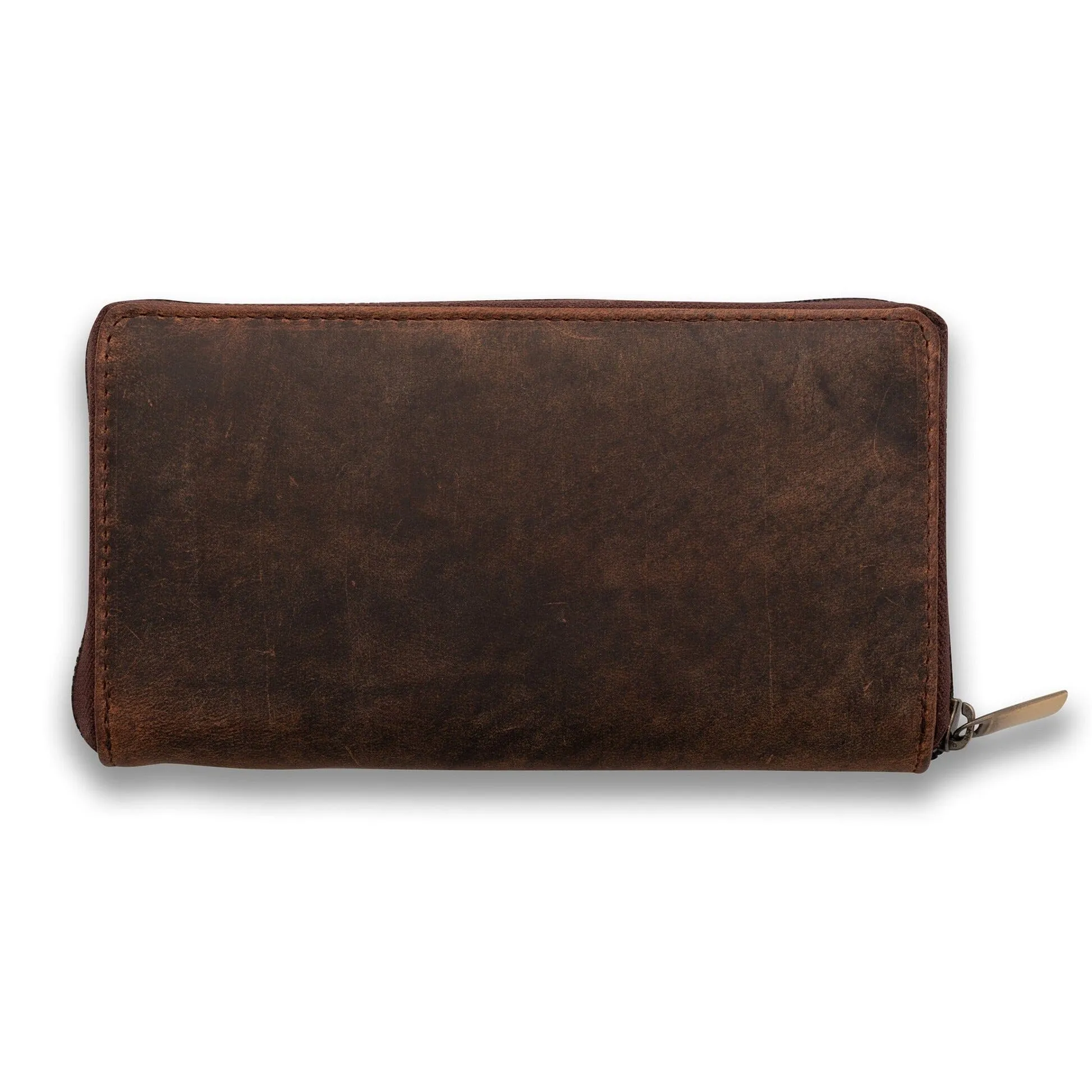 Womens Leather Zip Around Wallet | Candice 