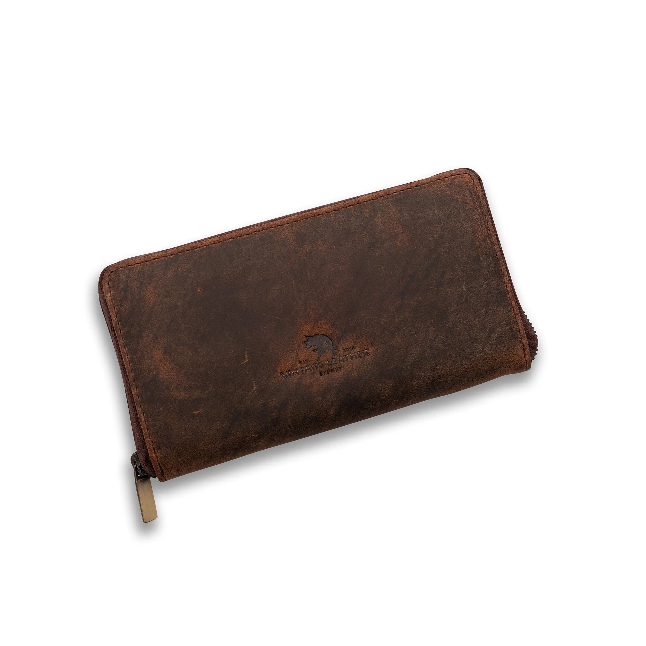 Womens Leather Zip Around Wallet | Candice 