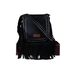 Wrangler Women's Rivets Fringe Concealed Carry Crossbody Bag