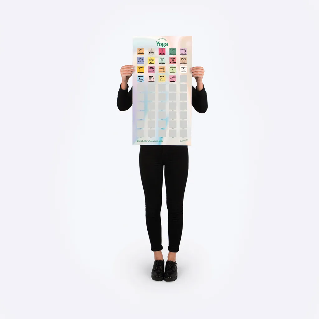 Yoga 50-Day Challenge Scratchable Poster