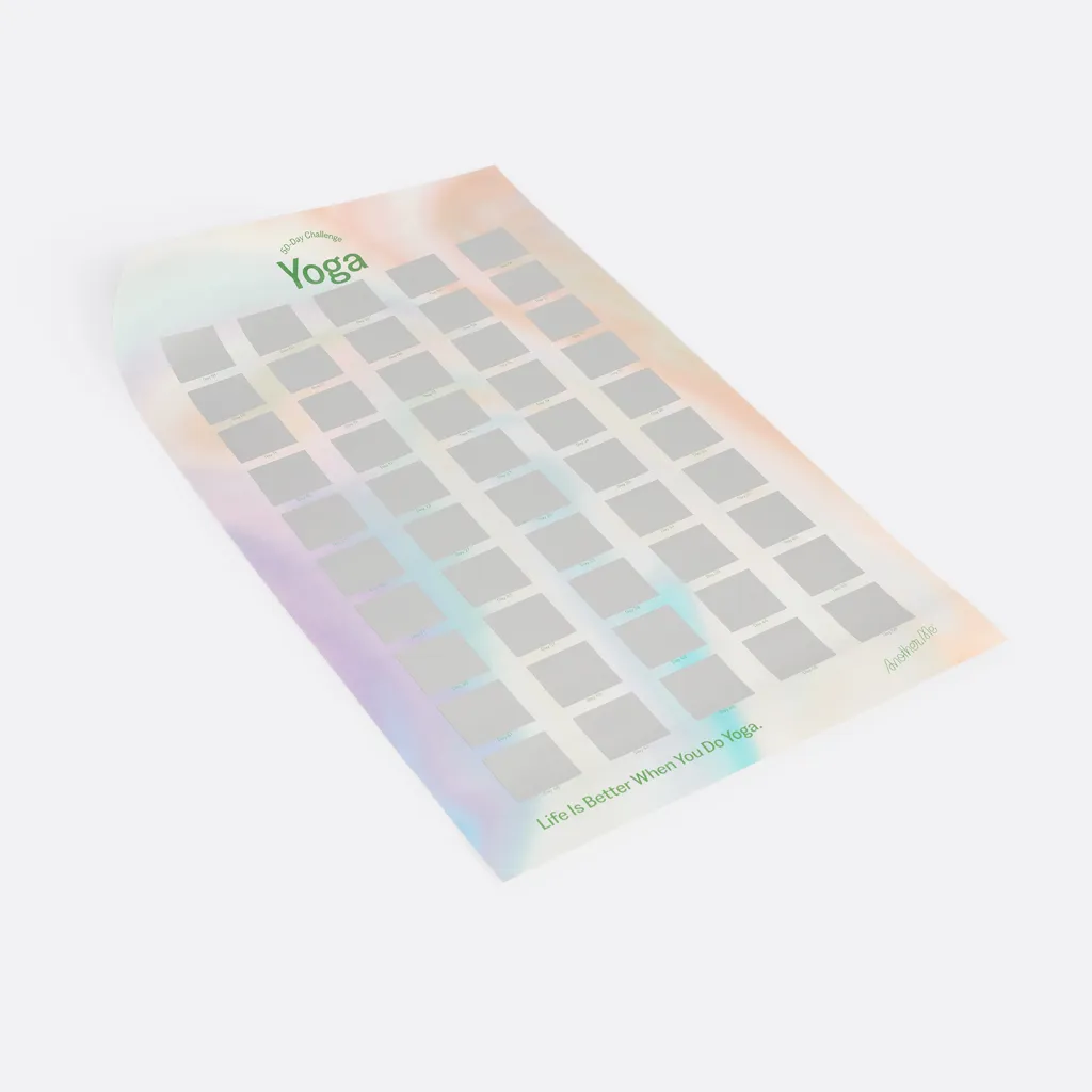 Yoga 50-Day Challenge Scratchable Poster