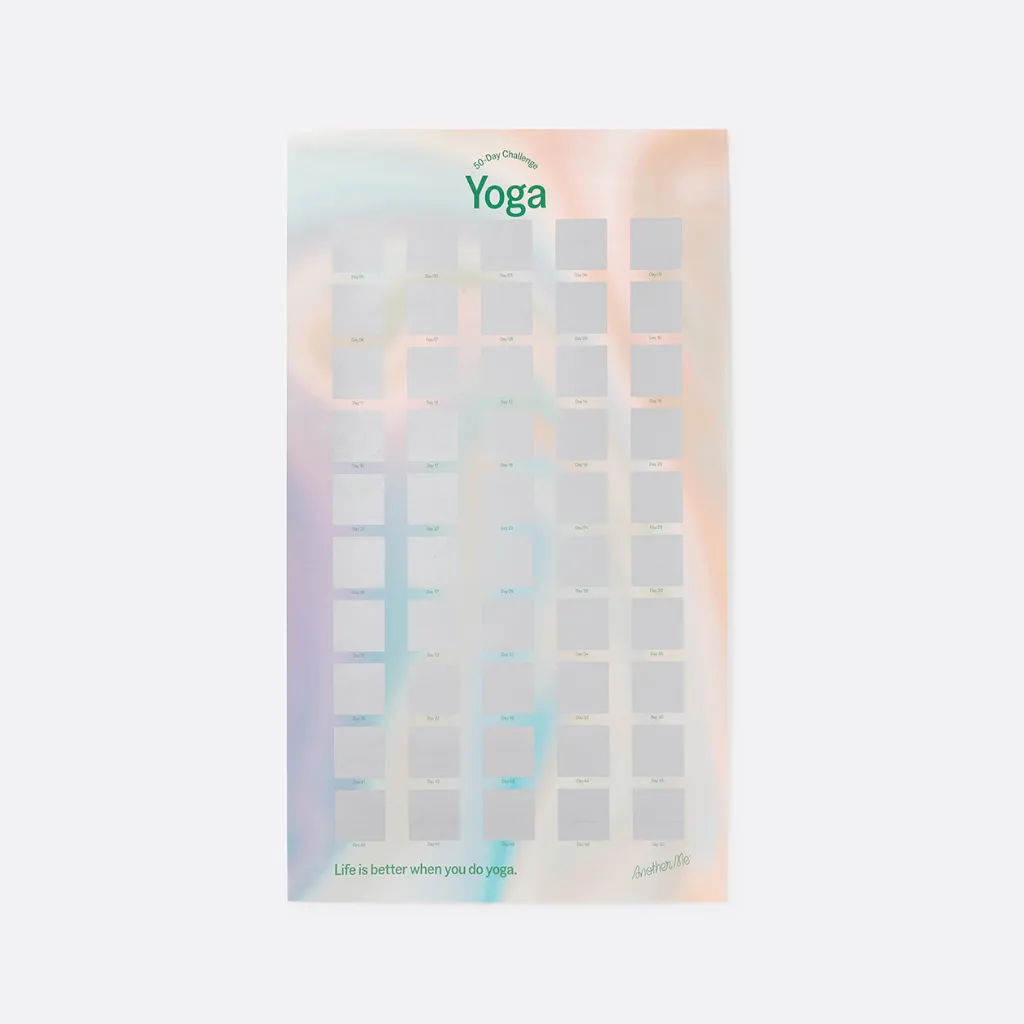 Yoga 50-Day Challenge Scratchable Poster