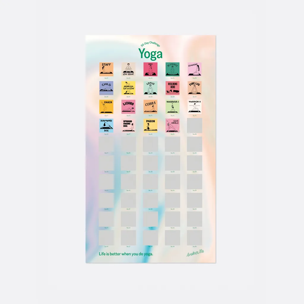 Yoga 50-Day Challenge Scratchable Poster