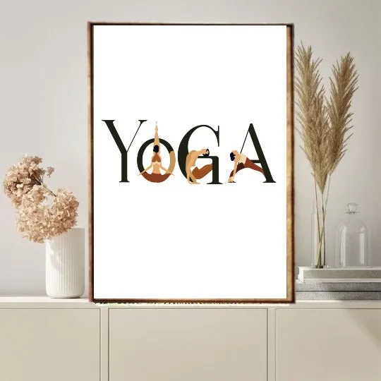 Yoga  art text Print, Yoga Wall Art, gift for yoga lovers, Yoga Gift