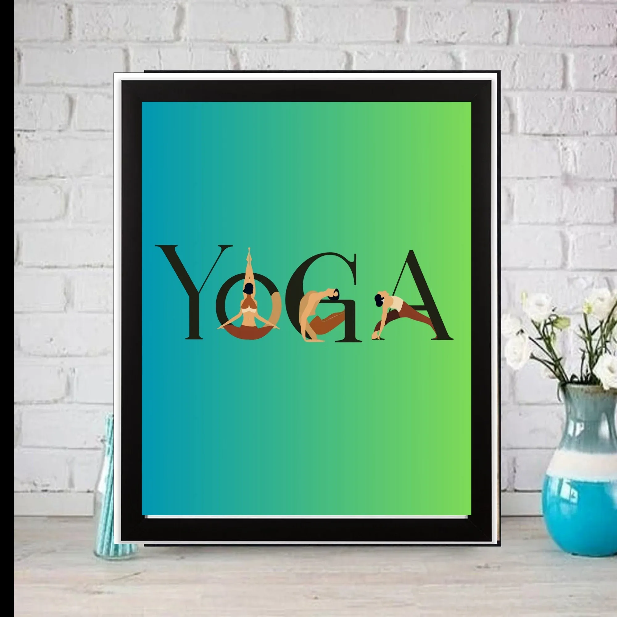 Yoga  art text Print, Yoga Wall Art, gift for yoga lovers, Yoga Gift