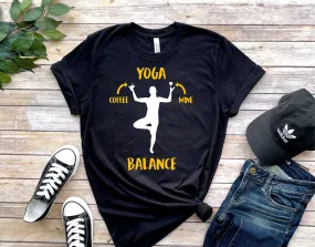 yoga balance -yoga shirt -yoga Tshirt -meditation shirt -Yoga Namaste Tshirt -yoga gifts -yoga clothing