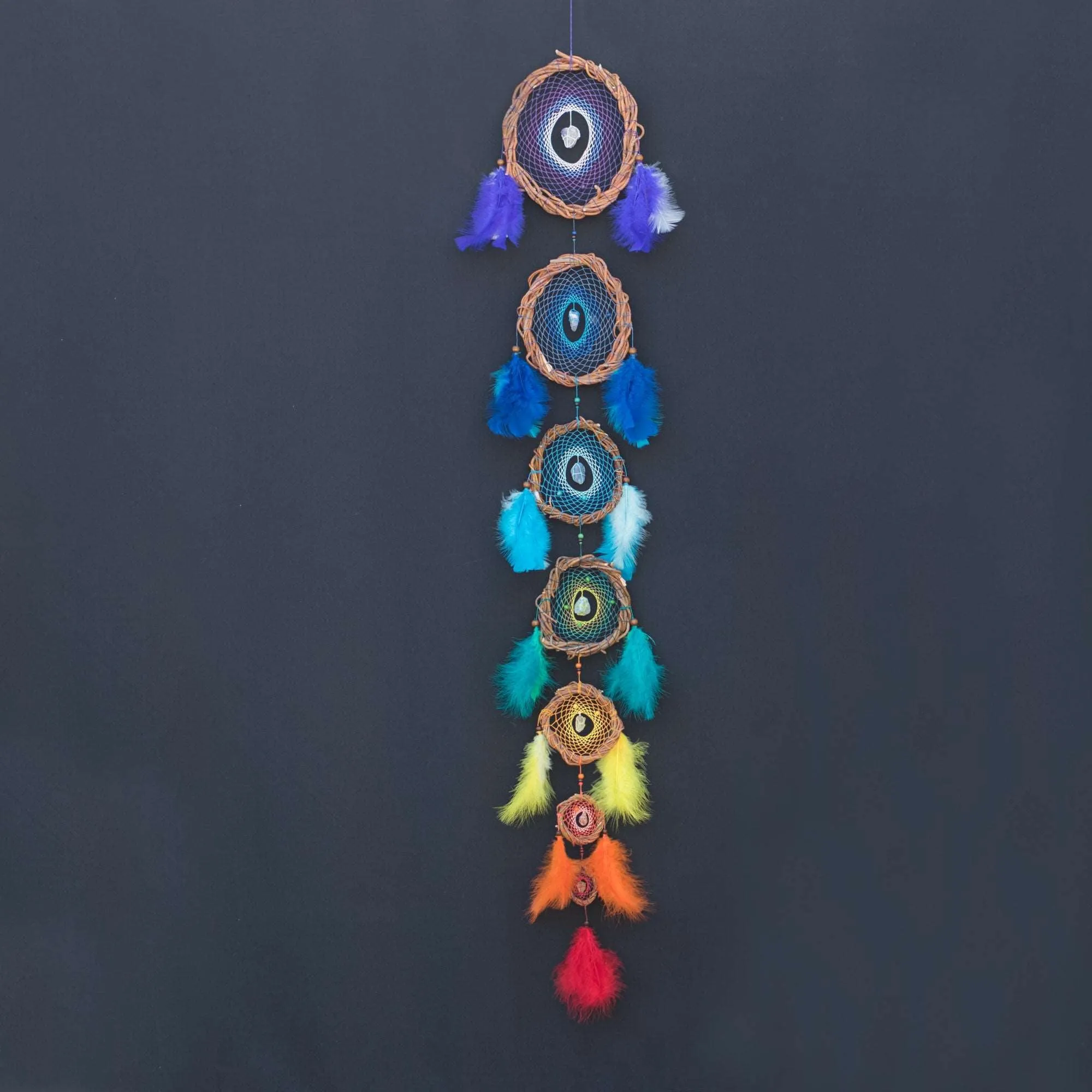 Yoga decor for home, Chakra wall hanging, Hippie new age home decor, Meditation art