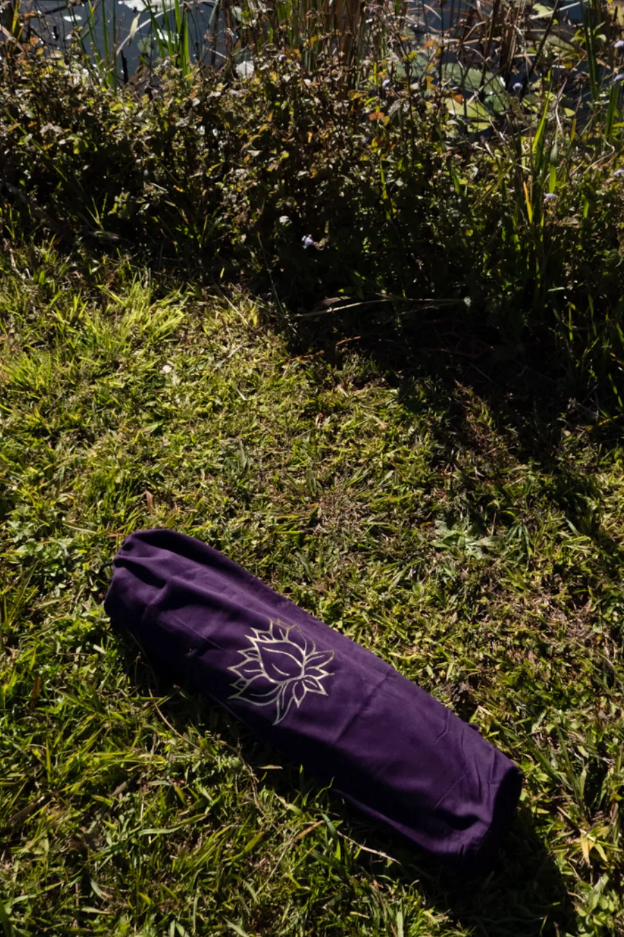 Yoga Mat Bag Purple Lotus Foil