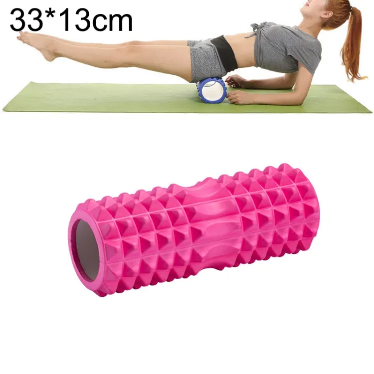 Yoga Pilates Fitness EVA Roller Muscle Relaxation Massage, Size: 33cm x 13cm (Pink)