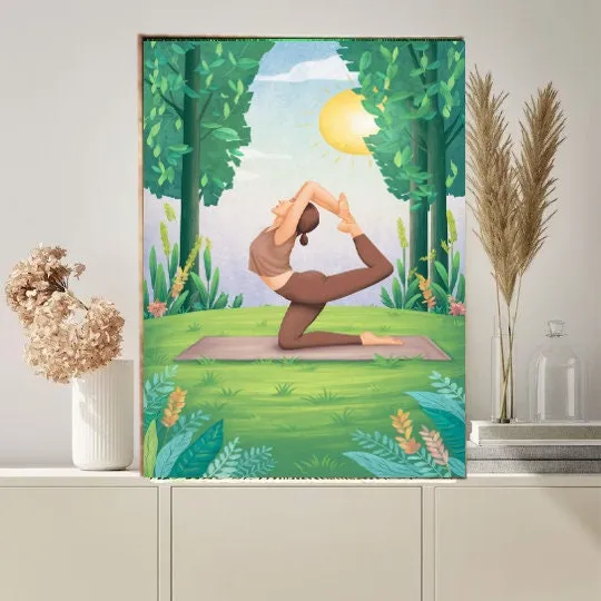 Yoga pose art  Print, Yoga Wall Art, gift for yoga lovers Yoga Gift