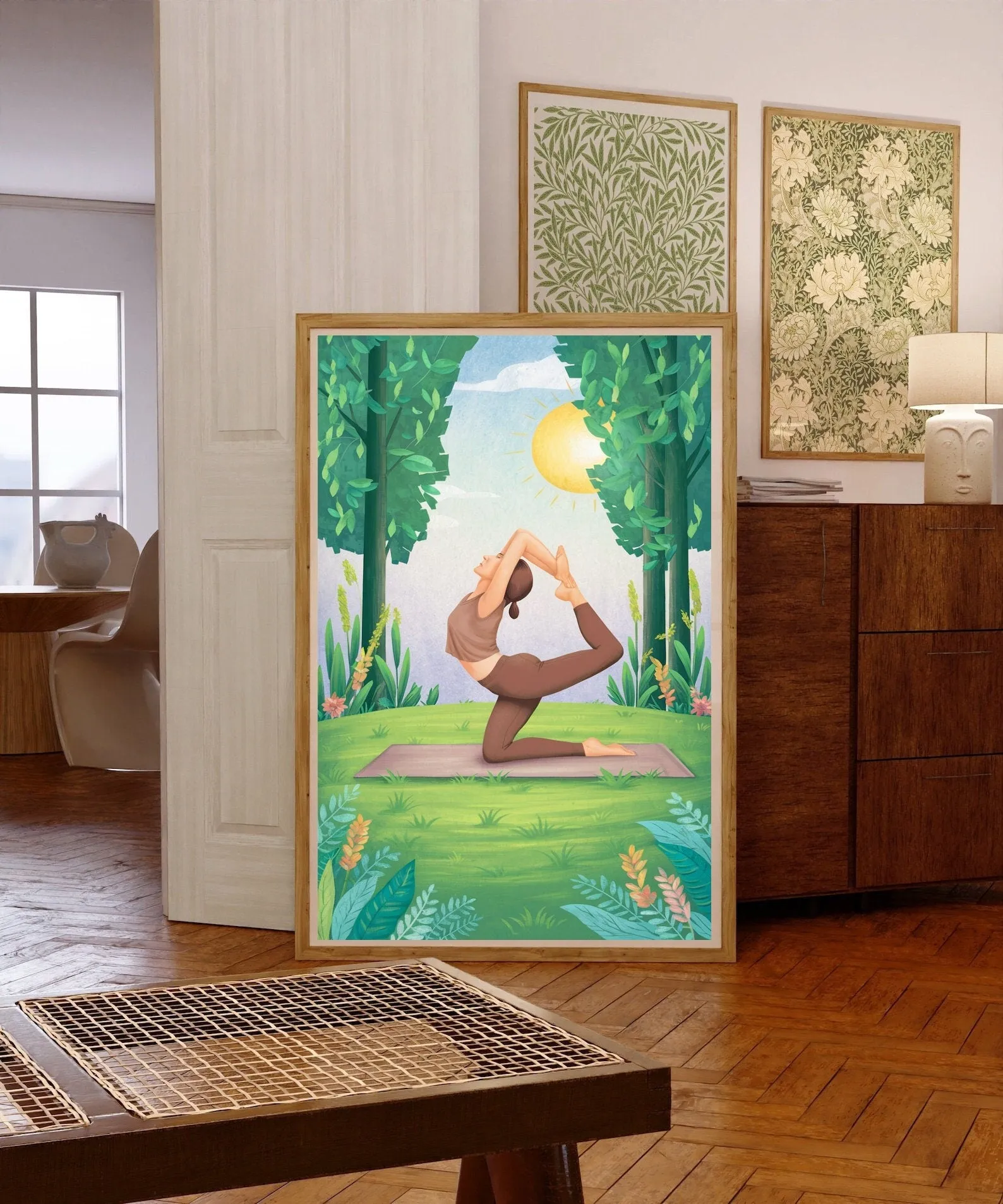 Yoga pose art  Print, Yoga Wall Art, gift for yoga lovers Yoga Gift