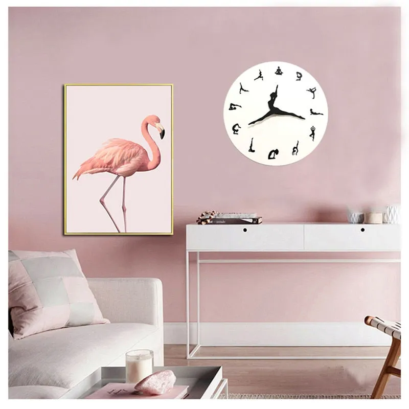 Yoga Time Decorative Wall Clock